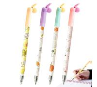 Smooth Erasable Gel Pens, Cute Cartoon Snail Design, 5.90x0.39 Inches Writing Tool with Eraser, School Planner Pen, Fun Stationery with Colorful Style, Journaling Accessory for Office and Home