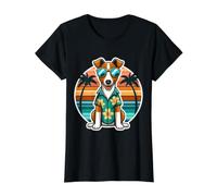 Smooth Fox Terrier Propriétaire de Chien Summer Vibes Vacances T-Shirt Graphique avec Valeur, Femme, Noir, XL