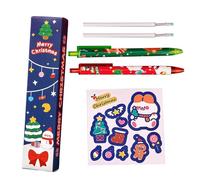 Smooth Gel Pens - Retractable Adourable Christmas Writing Pens, Quick Dry Ink with Comfortable Grip, Smooth pour for School Office Classroom Gift Bags, Stationery Pen Set, 18.5cm x 7.28 Inches