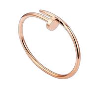 (Smooth surface,Rose gold)Edelstahl modisches Nagelkopf ArmbandGlatter Oberflche Design