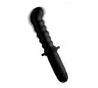 Smooth Vibrating Anal Plug with Remote Control - Black