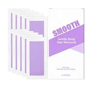 Smooth Wax Strips, Hair Removal Kit, 20 Pieces Depilatory with Cold System, Skin Safe Adhesive with Gentle Pull Formula, Facial Body Wax Design Set, Home Accessories for Beauty Care Use