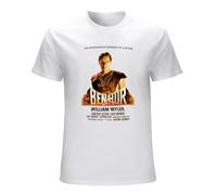 SMOOTH WILL Men's Ben Hur Movie Poster Orange Color T-Shirts White L
