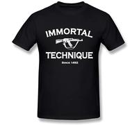 SMOOTH WILL Men's Immortal Technique Logo Custom Hot T Shirts T-Shirts Black XL