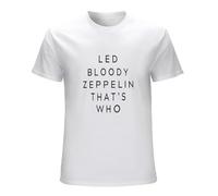 SMOOTH WILL Men's LED Bloody Zeppelin Thats Who T-Shirts White XL