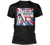SMOOTH WILL Men's The Last Resort (Black) Skinhead Oi Punk T-Shirts Black M