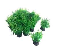 Smoothedo-Pets Lot de 20 mini plantes artificielles en plastique pour aquarium - 2,5 cm de haut - Vert - C