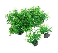Smoothedo-Pets Lot de 20 plantes artificielles en plastique pour aquarium - Petite taille - 2,5 cm de haut - Vert A
