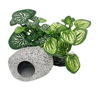 Smoothedo-Pets Lot de 3 plantes d'aquarium Betta - 10,2 cm - Plantes artificielles en soie douce - Poissons rouges - Peaux aquatiques - Cachettes de serpent et reptiles