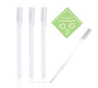 SMOOTHERPRO Stylo à colle à bille | Lot de 3 bâtons de colle liquide blanche de précision | Bâton de colle à pointe fine | Pour scrapbook carnets créations en papier fabrication artisanale (PGP003W)