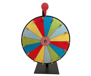 SmoothGain Roue de Loterie Roulette Événementielle 15 Positions Plateau Effaçable Robuste Écriture Facile Sonore Angles Modulables Appropriée pour Ateliers, 30CM
