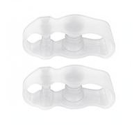 SmoothGain Séparateur d'Ortueils en Matériau Flexible avec Structure à Trois Trous pour Réaligner les Orteils Chevauchants et Réduire la Friction Pendant la Marche pour Usage Domestique, Transparent