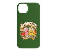 Smoothie Lover Boisson aux Fruits Motif Floral rétro Coque pour iPhone 14 Plus