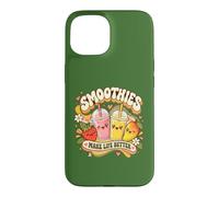Smoothie Lover Boisson aux Fruits Motif Floral rétro Coque pour iPhone 15