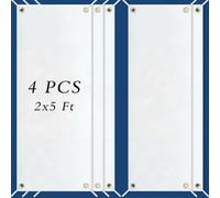 SmoothNovelty Lot de 4 grandes bannières vierges blanches pour mur de sanctuaire d'église - 0,6 x 1,5 m - Bannière vierge en polyester Oxford - Toile de fond à suspendre pour le culte de la crèche