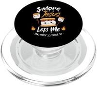 S'more and Jesus Less Me Christian Camping Camper Lover PopSockets PopGrip pour MagSafe