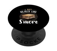 S'more J'aime Vraiment la Guimauve de Camping S'more PopSockets PopGrip Adhésif