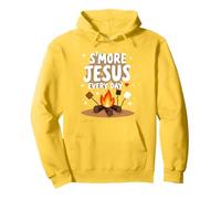 S'more Jésus Every Day - Inspiration chrétienne de feu de Camp Sweat à Capuche, Unisexe pour Adultes, Citron, S