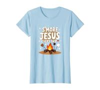 S'more Jésus Every Day - Inspiration chrétienne de feu de Camp T-Shirt, Femme, Bleu Céleste, 3XL