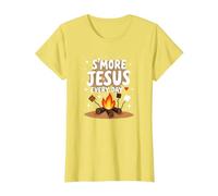 S'more Jésus Every Day - Inspiration chrétienne de feu de Camp T-Shirt, Femme, Citron, L