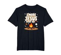 S'more Jésus Every Day - Inspiration chrétienne de feu de Camp T-Shirt, Homme Grandes Tailles, Noir, 5X Tall