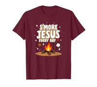 S'more Jésus Every Day - Inspiration chrétienne de feu de Camp T-Shirt, Homme, Marron, XL