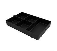 Smores Station Plateau divisé en silicone avec plusieurs compartiments pour organiser les ingrédients et la préparation des collations sur comptoir de bar (noir)