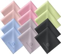 SmoTecQ Lot de 12 Chiffons de Nettoyage en Microfibre de Couleurs Assorties - Nettoie en Toute sécurité et efficacement Les lentilles, Lunettes, écrans, appareils Photo, Lunettes, téléphone Portable