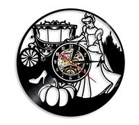 Smotly Horloge murale en vinyle, la célèbre horloge murale à motif de conte de fées de Cendrillon, une merveilleuse horloge murale cadeau pour les enfants.