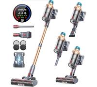 SMOTURE Aspirateur sans fil 550 W 45 KPA avec écran tactile, jusqu'à 60 minutes de fonctionnement, aspirateur autonome avec mode automatique, aspirateur léger pour tapis en bois