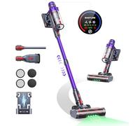 SMOTURE VAC02 550W Aspirateur Balai sans Fil, 45kPa/60min Aspirateur sans Fil Puissant, Rechargeable Support Mural Aspirateur balais pour Tapis, Poils Animaux, Sol Dur et Voiture