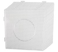 Smowo® 8 Plaques de perles de fer à repasser carrées et transparentes - Lot de plaques à brancher - Perles à repasser - 14,5 x 14,5 cm