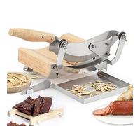 SmPinnaA Petite Trancheuse Domestique, Couteau À Guillotine De Médecine Traditionnelle Chinoise, Trancheuse Biltong Manuelle À Rayon avec Plateau en Acier Inoxydable, Couteau À Herbes Astra