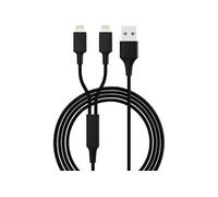 Smrter Câble de charge USB USB 2.0 USB-A mâle, Connecteur Lightning 1.20 m noir SMRTER_HYDRA_DUO_L_BK