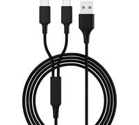Smrter Câble de charge USB USB 2.0 USB-A mâle, USB-C mâle 1.20 m noir SMRTER_HYDRA_DUO_C_BK
