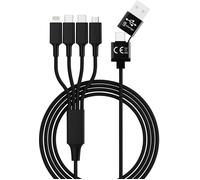 Smrter Câble de charge USB USB-A mâle, USB-C® mâle, USB-C® mâle, Connecteur Lightning , USB-Micro-B mâle 1.20 m noir SMRTER_ELITE_C_BK
