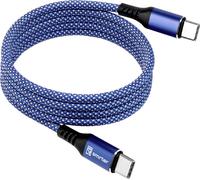 Smrter Câble de charge USB USB-C® mâle 1 m bleu MAGNETO_C2C_BL_R