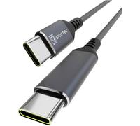 Smrter Câble USB-C USB 2.0 USB-C® mâle, USB-C® mâle 0.40 m anthracite avec fonction OTG, rond, gaine textile SMRTER_SPEEDY100_S_AT