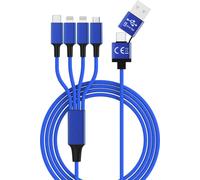 smrter Hydra ELITE 6in1 nylon charging cable type Lightning, blue retail