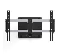 SMS Icon 3D Large Alu/Black, Monture pour Écran Plat, Compatible avec Télévision, Moniteur, Ordinateur portable, Montage mural, Articulant, Aluminium