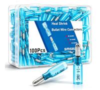 smseace Assortiment de 100 connecteurs thermorétractables 16-14 AWG | Ensemble de bornes mâles étanches en cuivre étamé résistant à la corrosion, idéal pour voiture, équipement de marine