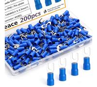 smseace Lot de 150 cosses isolées bleues de type U pour connecteurs électriques AWG16-14 - Assortiment de connecteurs SV2-3