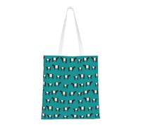SMSJTMWHN Galloway Sac fourre-tout réutilisable en toile Motif vache