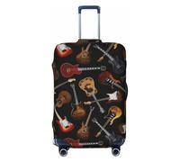 SMSJTMWHN Housse de protection élastique lavable pour valise de guitare, protection anti-rayures, esthétique mignonne, noir, X-Large