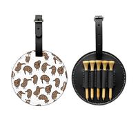 SMSJTMWHN Kiwi Birds Sac de rangement en cuir de luxe pour tee de golf et support de balle - Rangez vos t-shirts, balles de golf, carte de score et crayon.