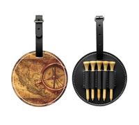SMSJTMWHN Law of the Compass Sac de rangement en cuir de luxe pour tee de golf et support de balle - Rangez vos t-shirts, balles de golf, cartes de score et crayon.