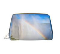 SMSJTMWHN Niagara Falls Trousse de maquillage élégante et durable en cuir avec plusieurs compartiments, résistante à l'eau, organiseur de grande capacité pour les voyages et la maison, blanc, One Size
