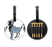 SMSJTMWHN Ram Sac de rangement en cuir de luxe pour tee de golf et support de balle - Rangez vos t-shirts, balles de golf, carte de score et crayon.
