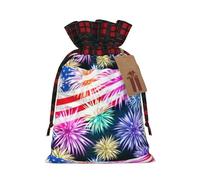 SMSJTMWHN Sac cadeau patriotique imprimé drapeau américain du 4 juillet pour cadeaux en vrac, parfait pour les bijoux, les femmes et les enfants