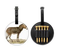 SMSJTMWHN Sac de rangement en cuir de luxe avec imprimé âne mignon et support de balle - Rangez vos t-shirts, balles de golf, carte de score et crayon.